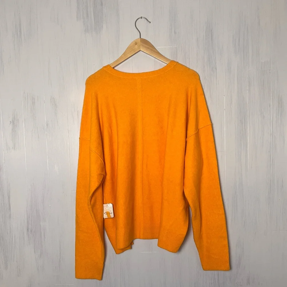 NWT Free People‎ Luna Pullover in Bright Marigold Size XS